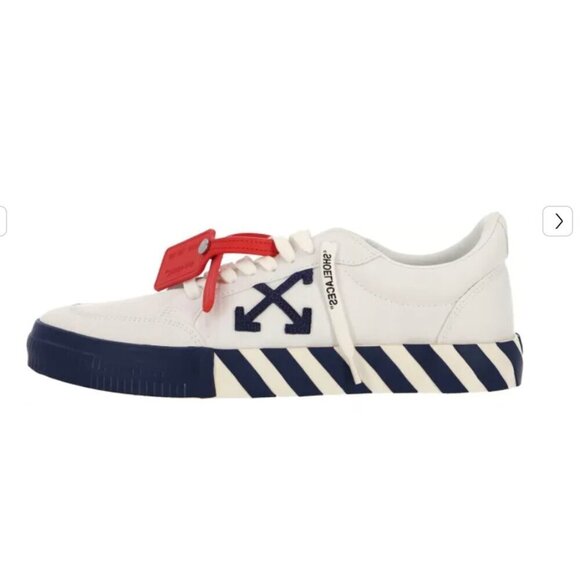 OFF-WHITE Vulcanized Low White Blue Canvas 42 shoe sneaker
